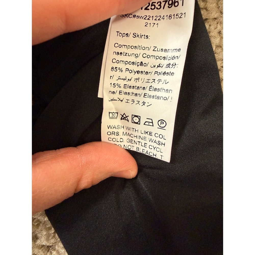 Shein Bae Black Ruched Bikini Top Small NWTs Summer Girls Trip Vacation - Picture 5 of 5